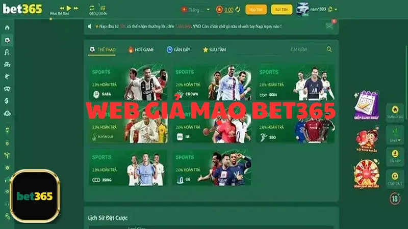 Hậu quả của việc tham gia web giả mạo Bet365